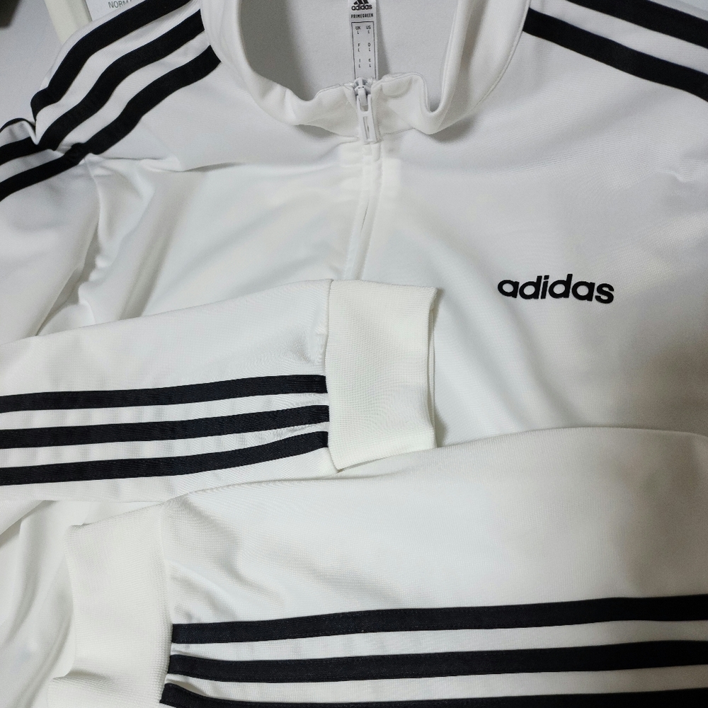 New Adidas Warm Up 3 Stripe Track Jacket, Men's L